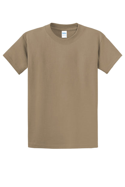 Custom Embroidered Port & Co T-Shirts  in Sand