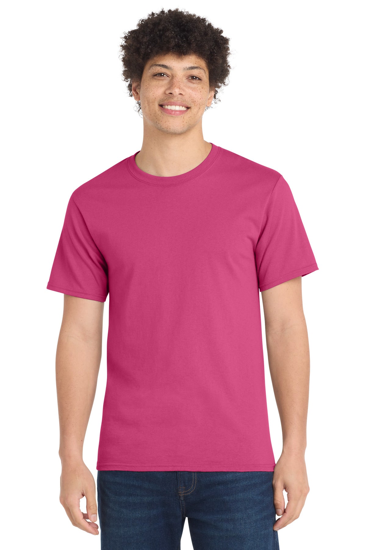Custom Embroidered Port & Co T-Shirts  in Sangria