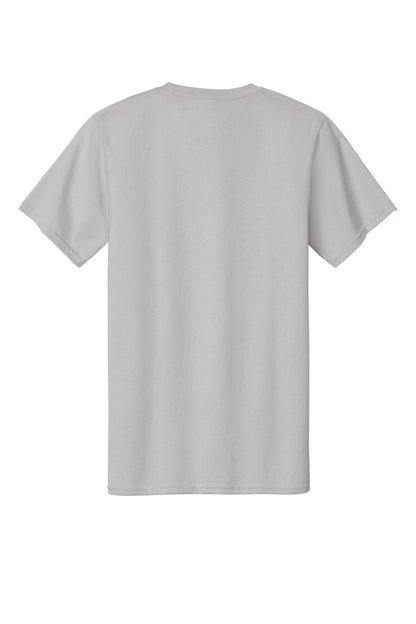Custom Embroidered Port & Co T-Shirts  in Silver