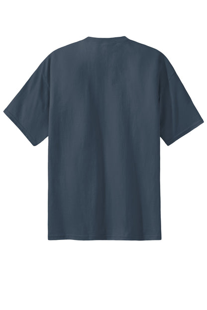 Custom Embroidered Port & Co T-Shirts  in Steel Blue