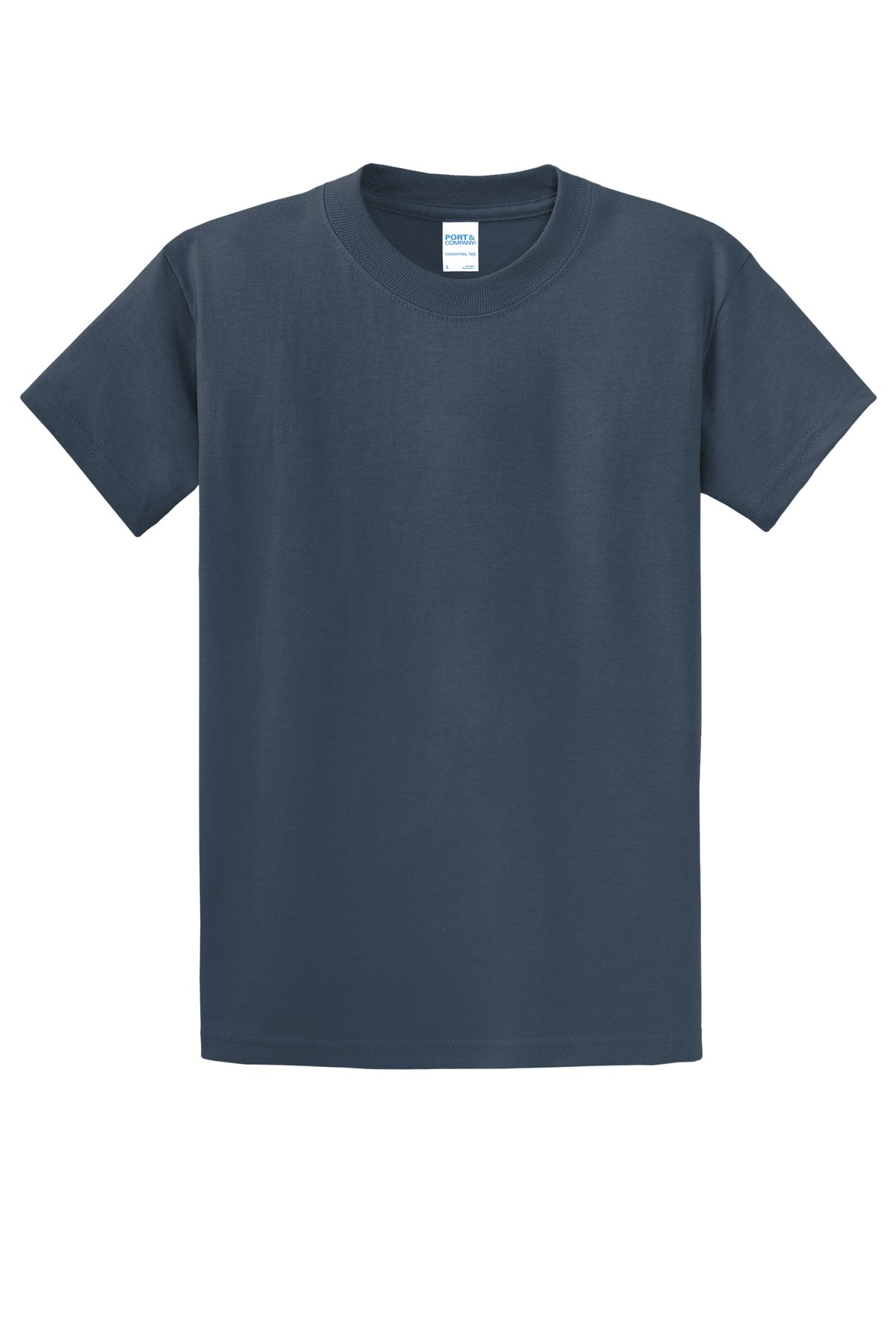 Custom Embroidered Port & Co T-Shirts  in Steel Blue