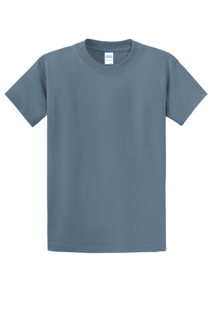 Custom Embroidered Port & Co T-Shirts  in Stonewashed Blue