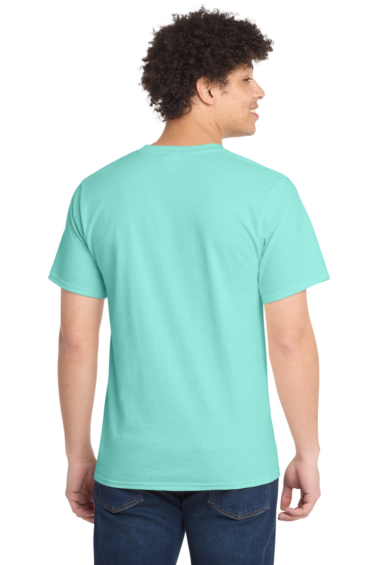Custom Embroidered Port & Co T-Shirts  in True Celadon