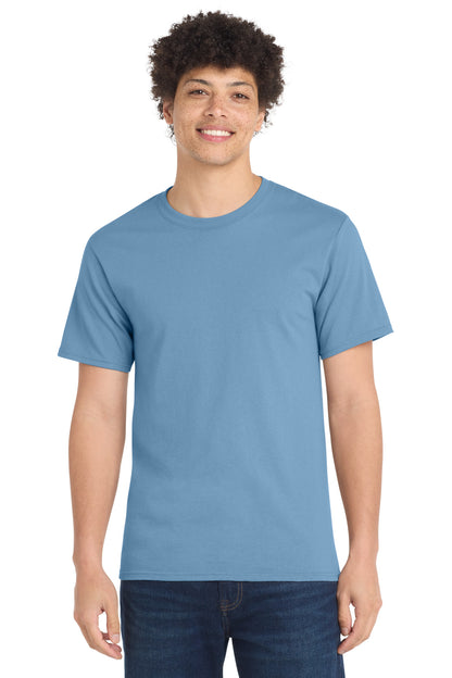 Custom Embroidered Port & Co T-Shirts  in Tundra Blue