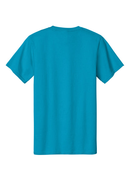 Custom Embroidered Port & Co T-Shirts  in Turquoise