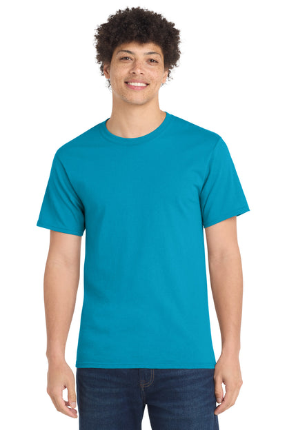 Custom Embroidered Port & Co T-Shirts  in Turquoise