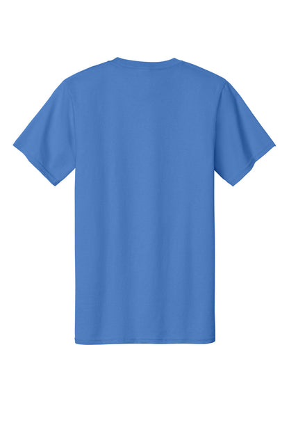 Custom Embroidered Port & Co T-Shirts  in Ultramarine Blue