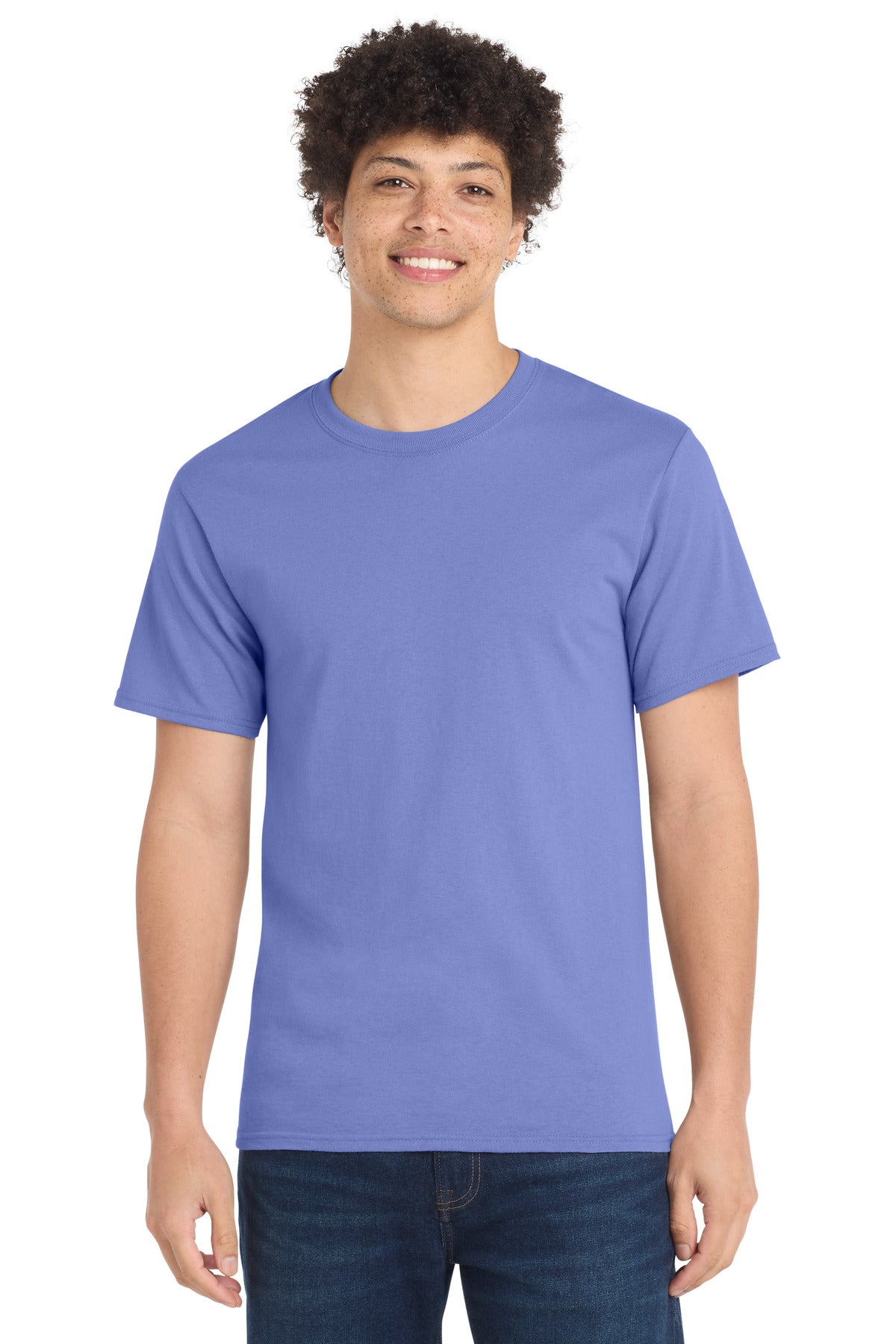Custom Embroidered Port & Co T-Shirts  in Violet