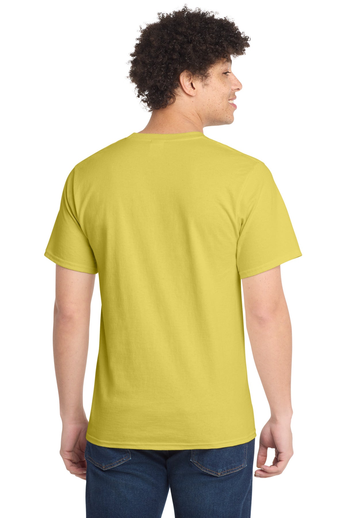 Custom Embroidered Port & Co T-Shirts  in Yellow