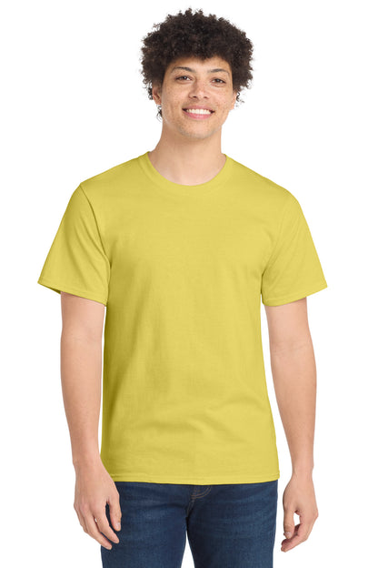 Custom Embroidered Port & Co T-Shirts  in Yellow