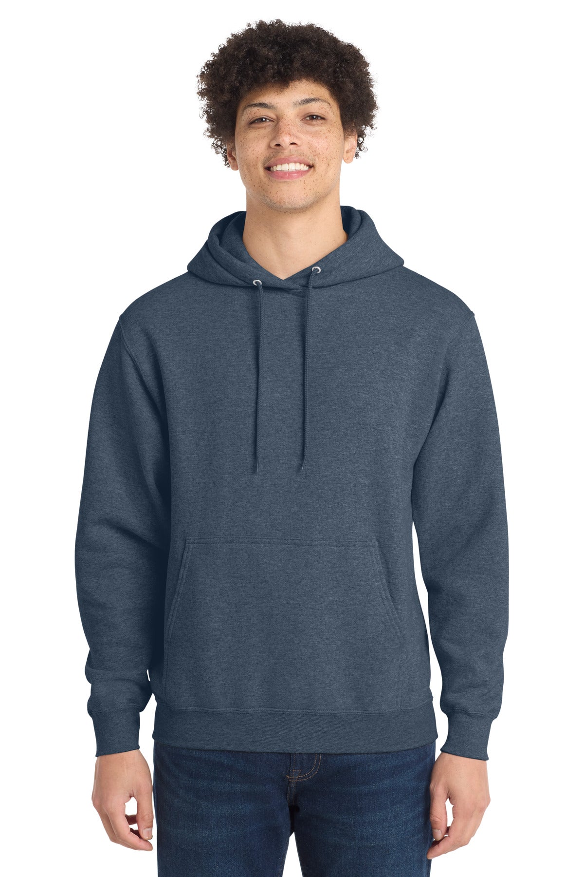 Custom Embroidered Port & Co Sweatshirts/Fleece in Heather Navy