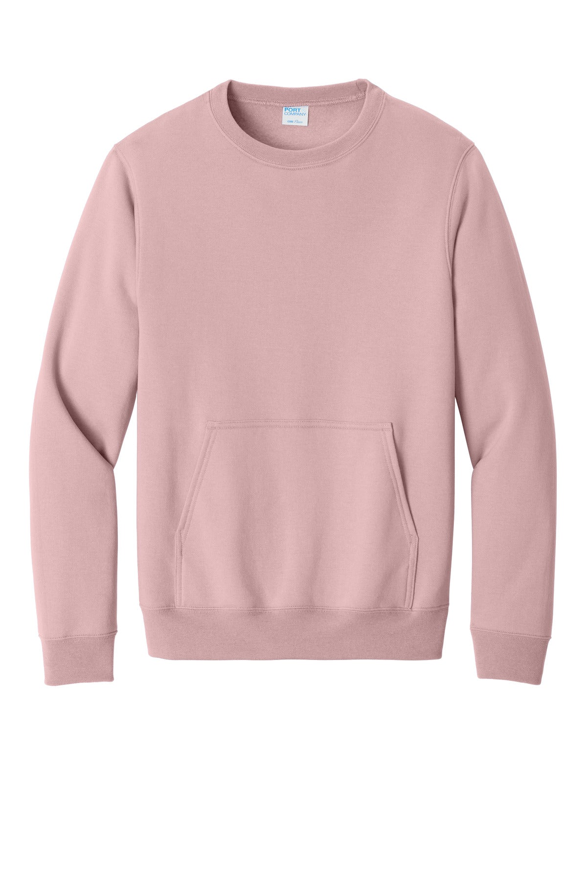 Custom Embroidered Port & Co Sweatshirts in Pale Blush