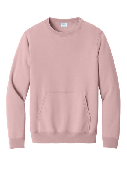 Custom Embroidered Port & Co Sweatshirts in Pale Blush
