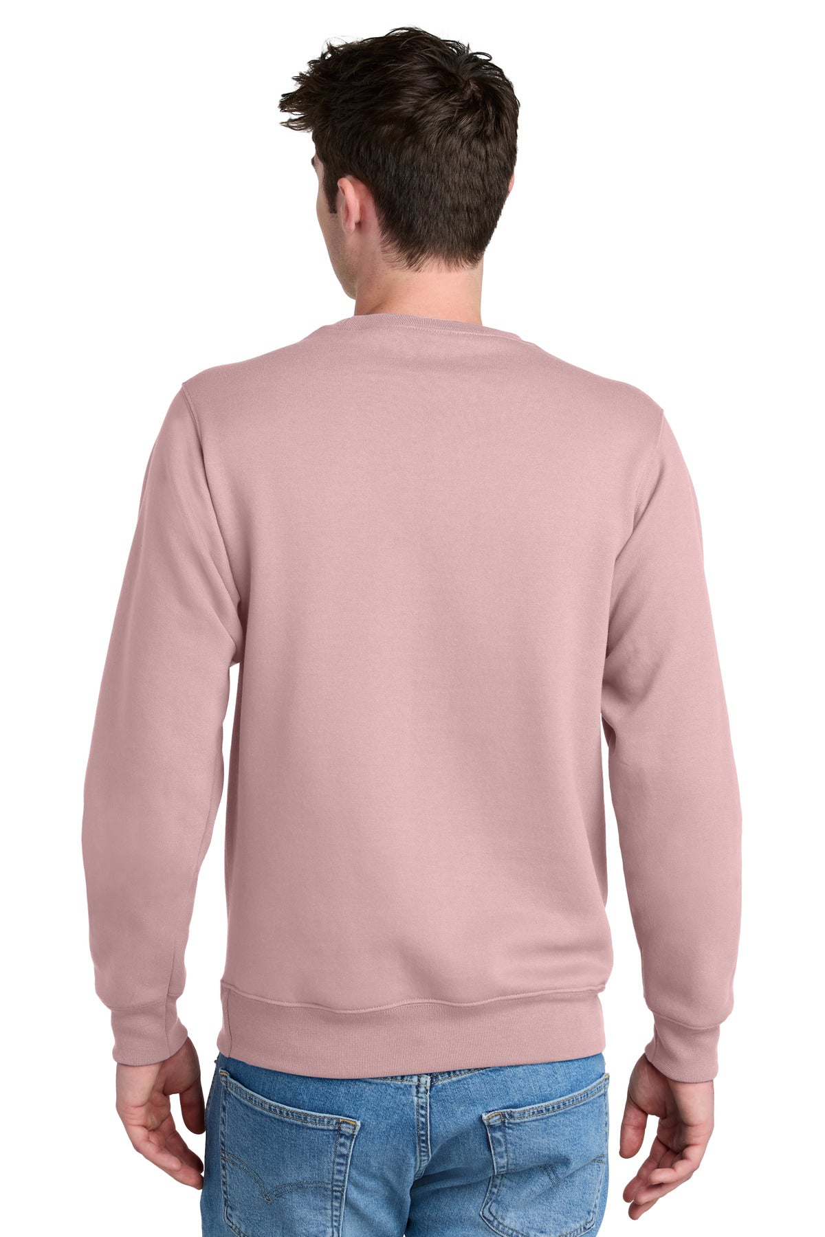 Custom Embroidered Port & Co Sweatshirts in Pale Blush