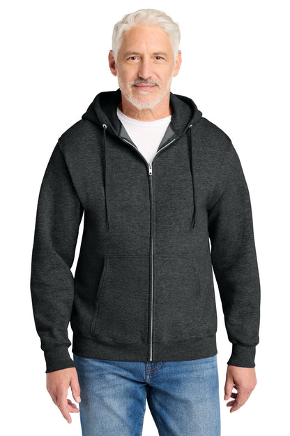 Custom Embroidered Port & Co Sweatshirts in Black Heather