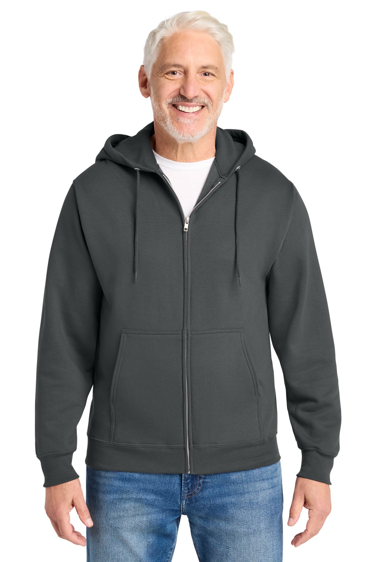 Custom Embroidered Port & Co Sweatshirts in Charcoal