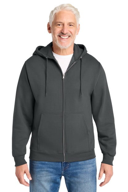 Custom Embroidered Port & Co Sweatshirts in Charcoal