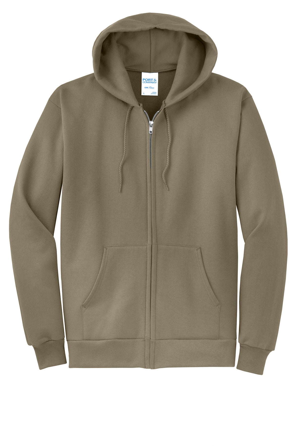 Custom Embroidered Port & Co Sweatshirts in Coyote Brown
