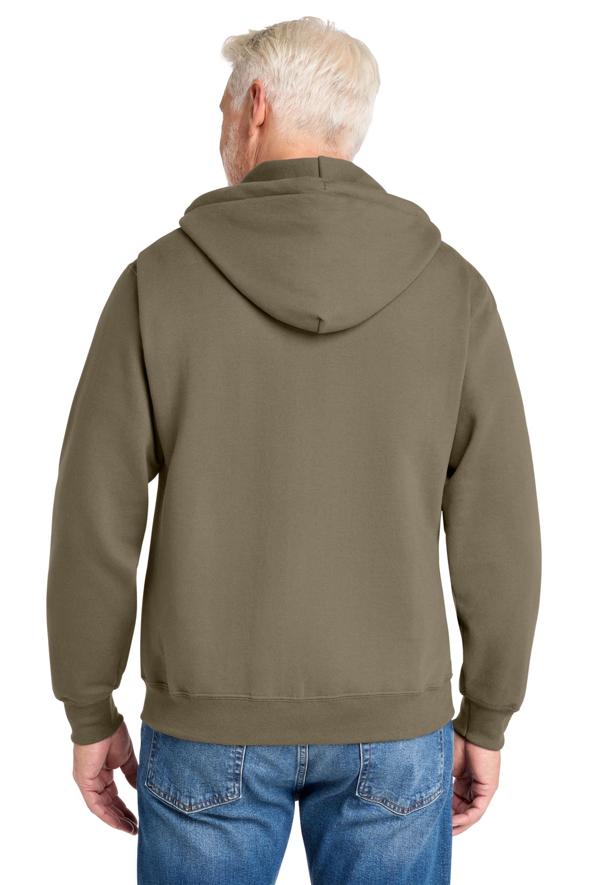 Custom Embroidered Port & Co Sweatshirts in Coyote Brown