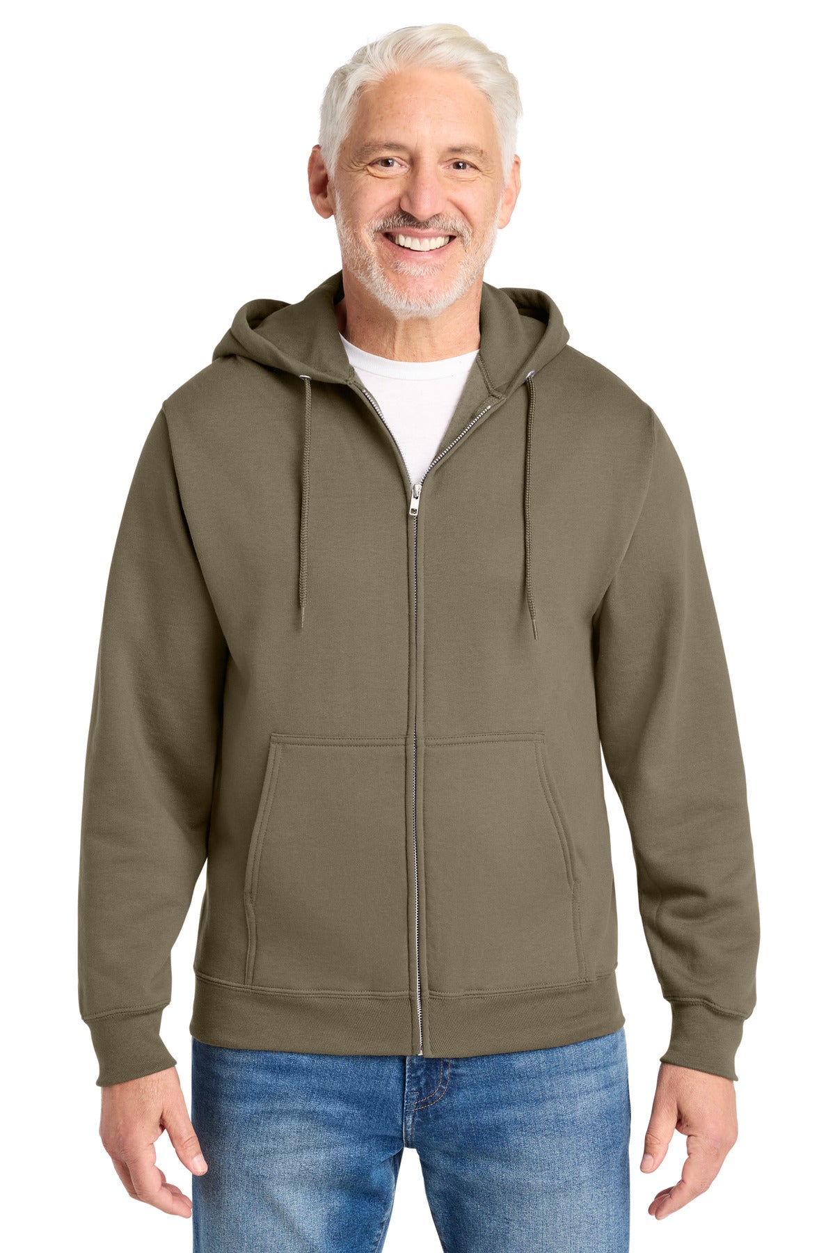 Custom Embroidered Port & Co Sweatshirts in Coyote Brown