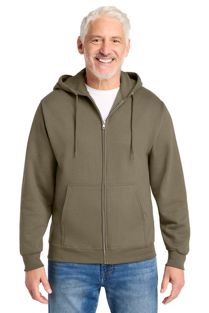 Custom Embroidered Port & Co Sweatshirts in Coyote Brown