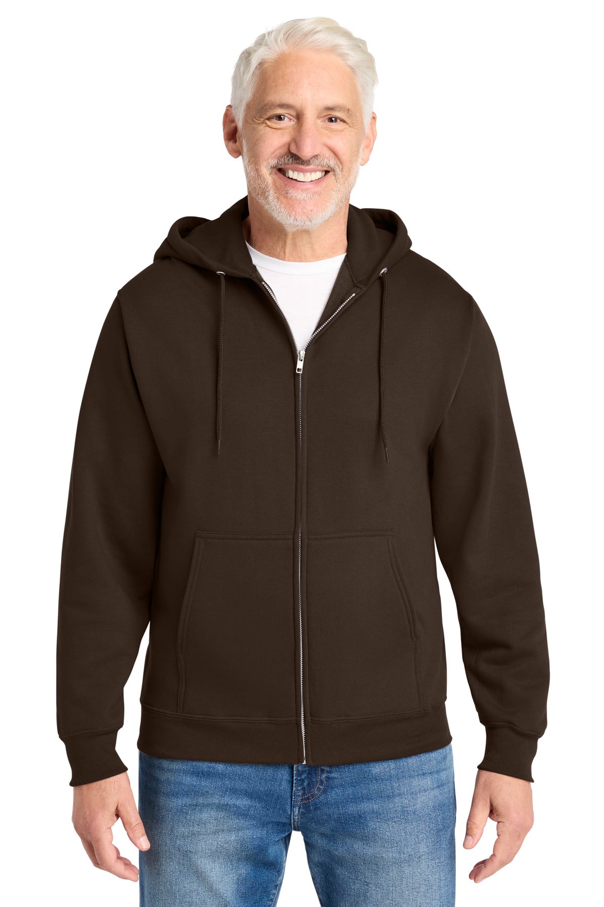 Custom Embroidered Port & Co Sweatshirts in Dark Chocolate Brown