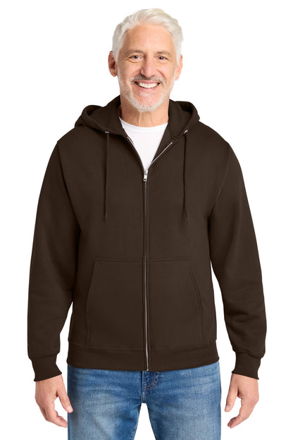 Custom Embroidered Port & Co Sweatshirts in Dark Chocolate Brown