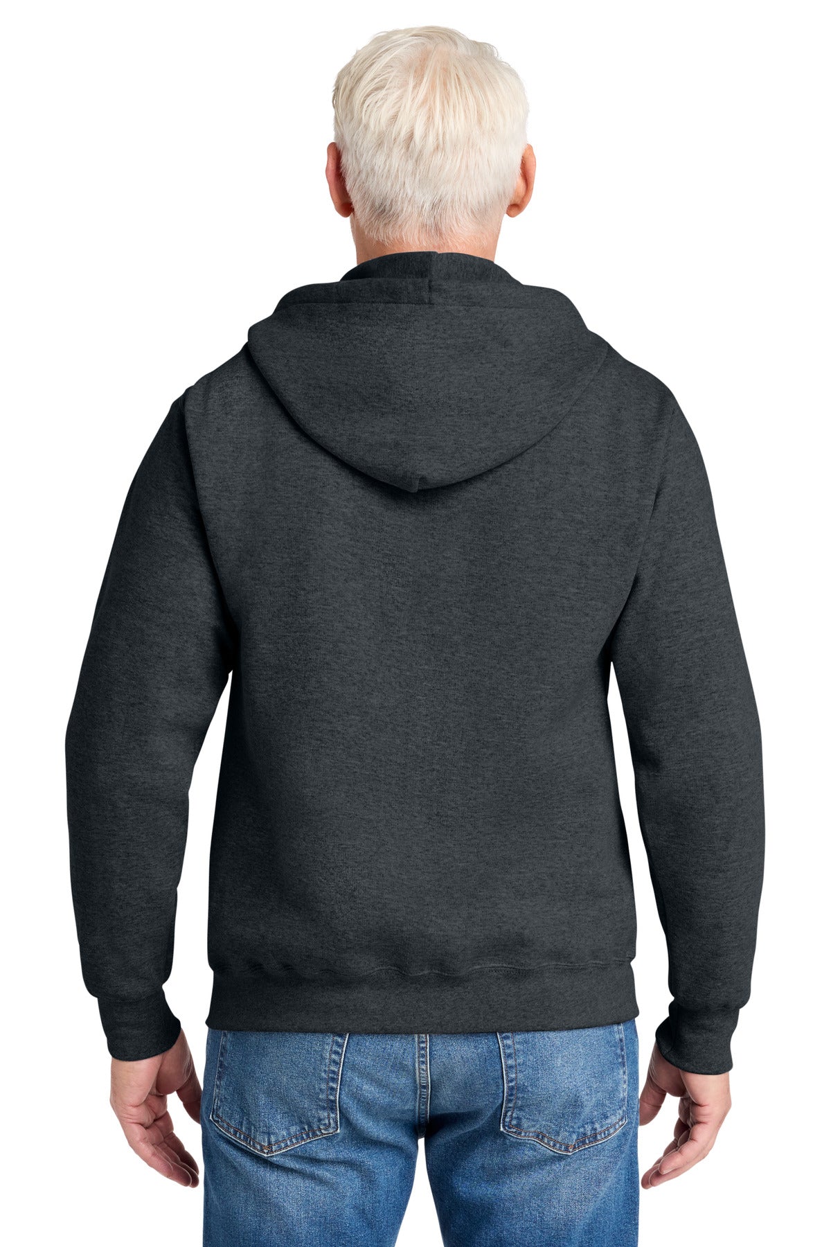 Custom Embroidered Port & Co Sweatshirts in Dark Heather Grey