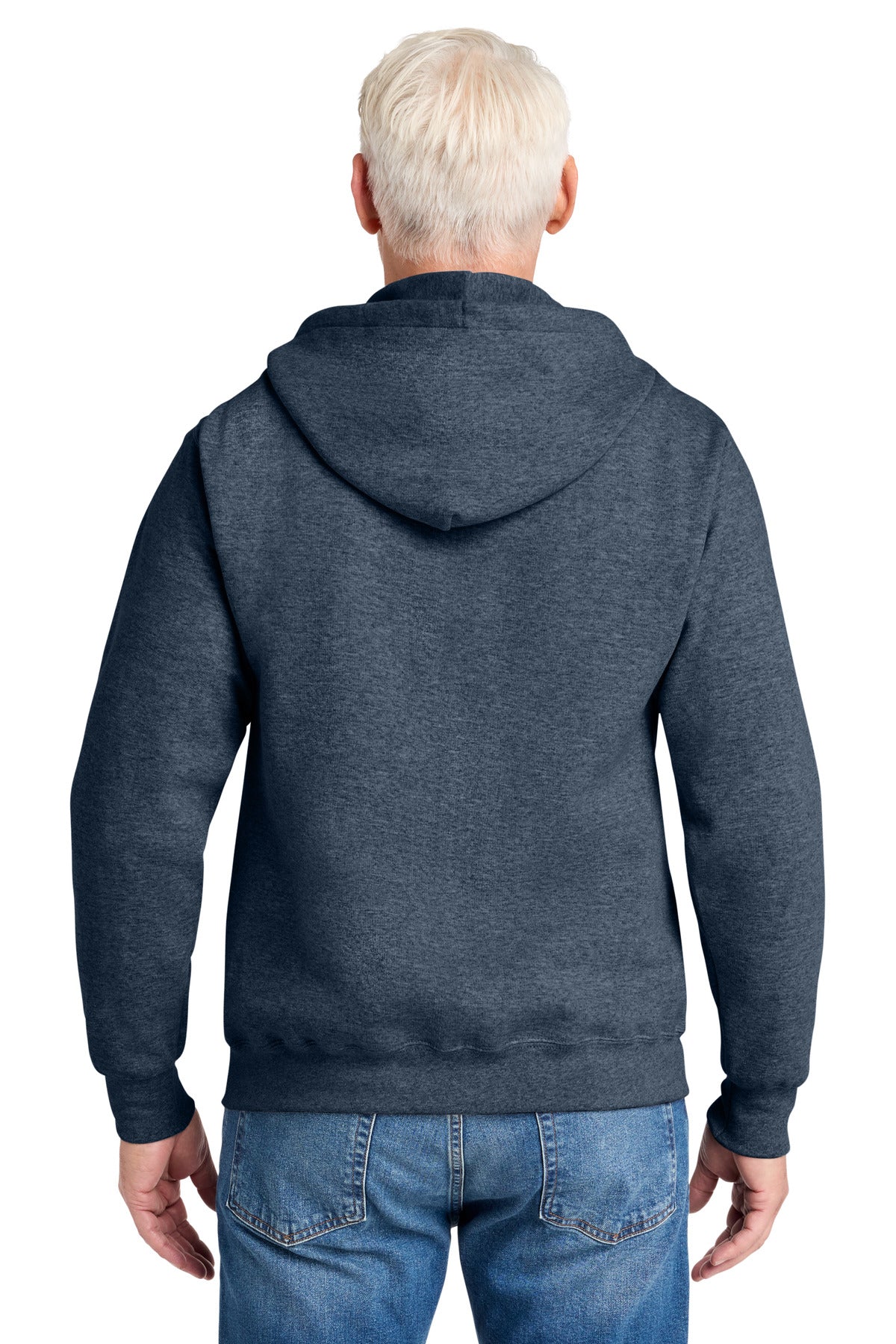 Custom Embroidered Port & Co Sweatshirts in Heather Navy