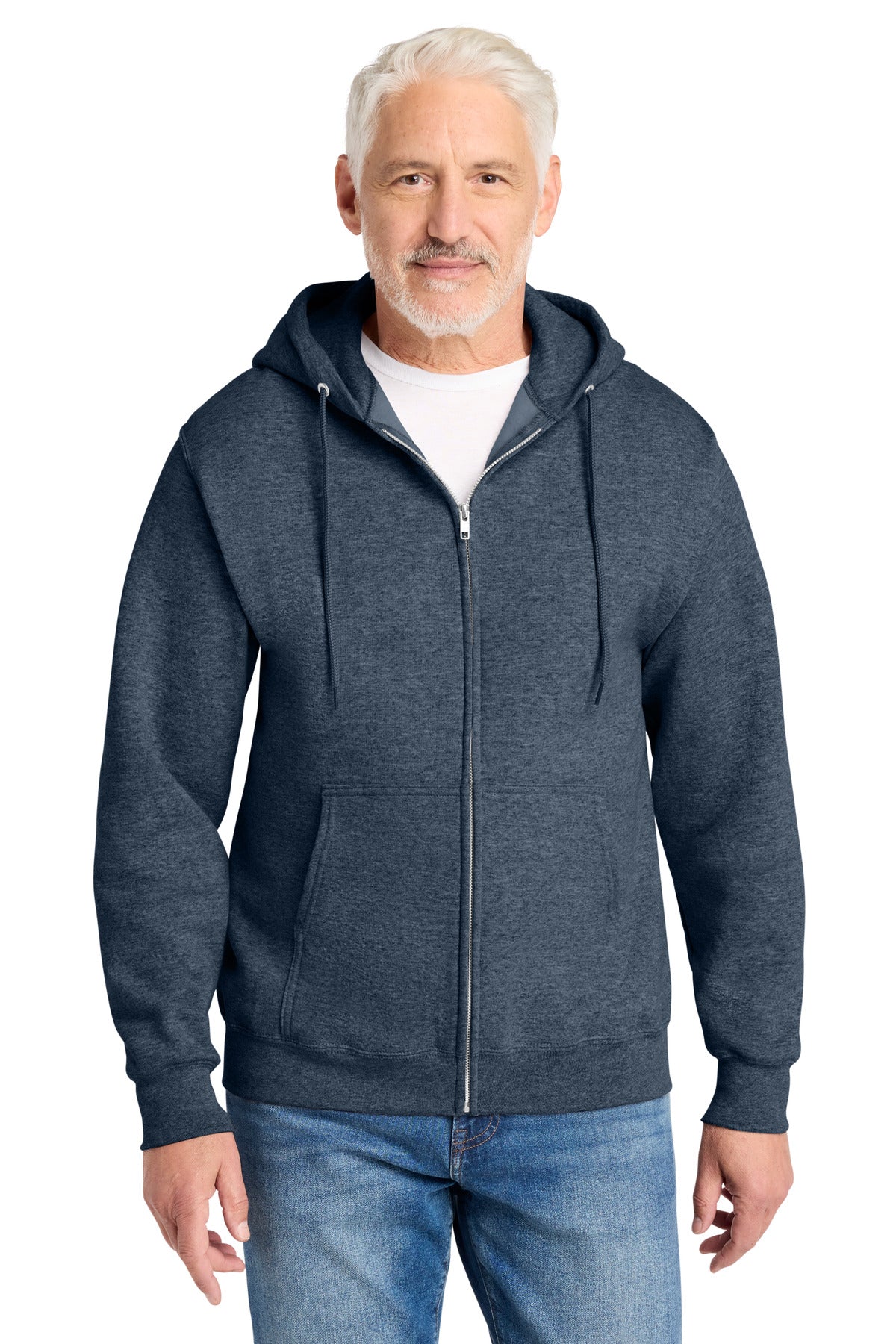 Custom Embroidered Port & Co Sweatshirts in Heather Navy