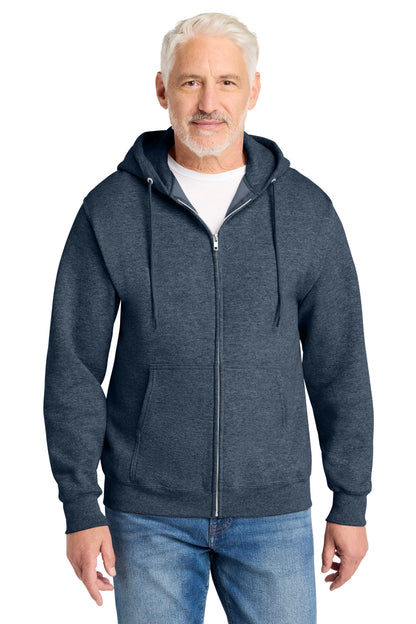 Custom Embroidered Port & Co Sweatshirts in Heather Navy