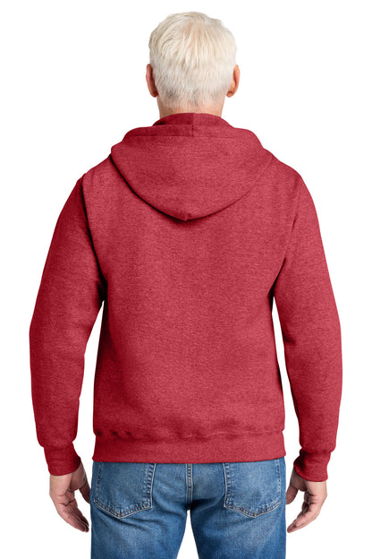 Custom Embroidered Port & Co Sweatshirts in Heather Red