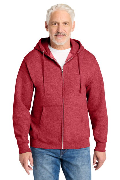 Custom Embroidered Port & Co Sweatshirts in Heather Red