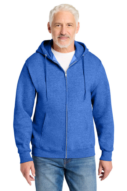 Custom Embroidered Port & Co Sweatshirts in Heather Royal