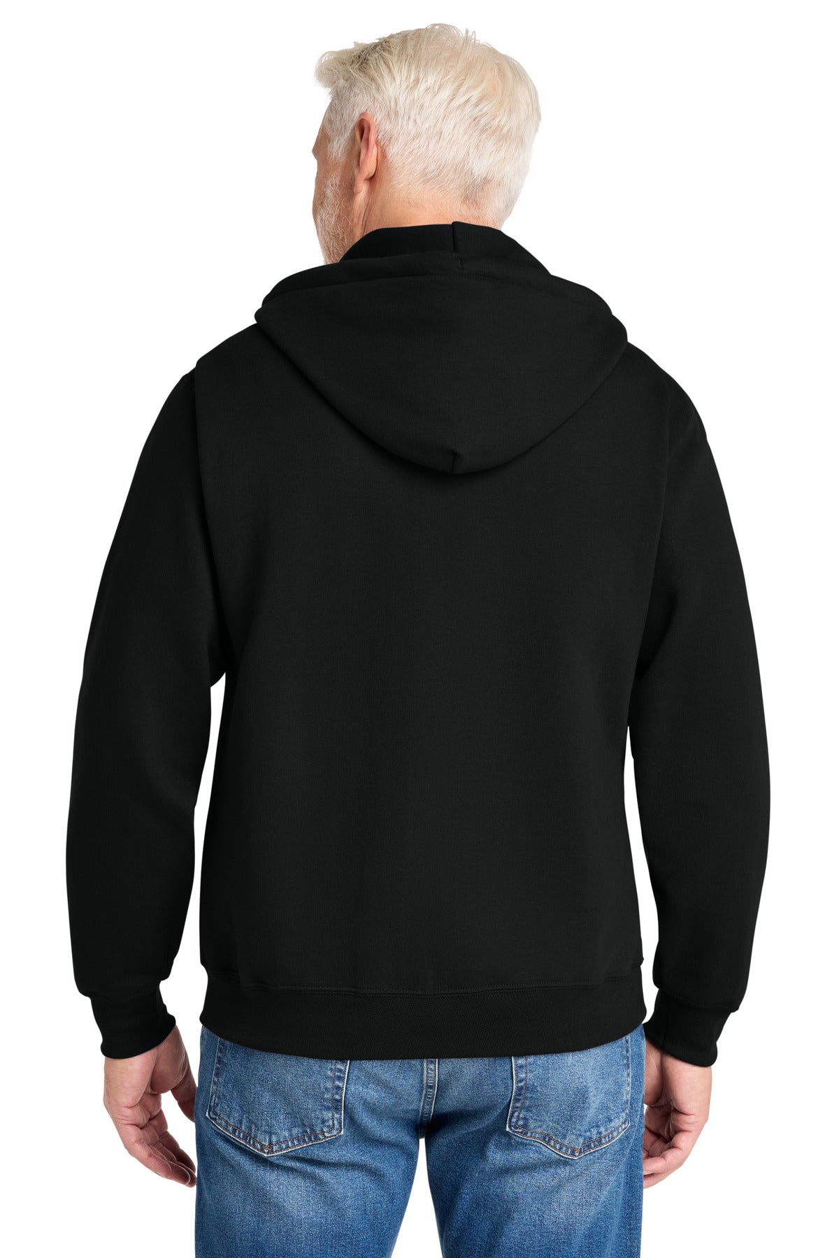 Custom Embroidered Port & Co Sweatshirts in Jet Black