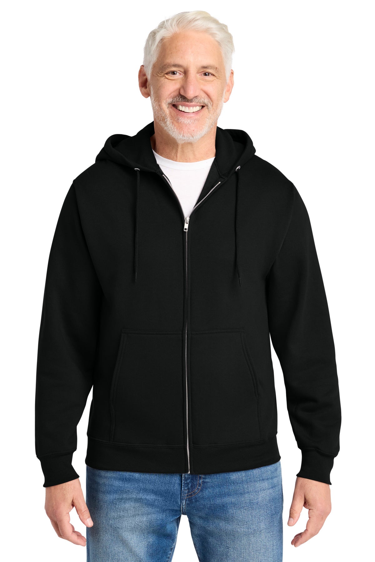 Custom Embroidered Port & Co Sweatshirts in Jet Black