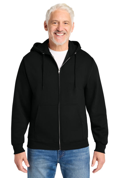 Custom Embroidered Port & Co Sweatshirts in Jet Black