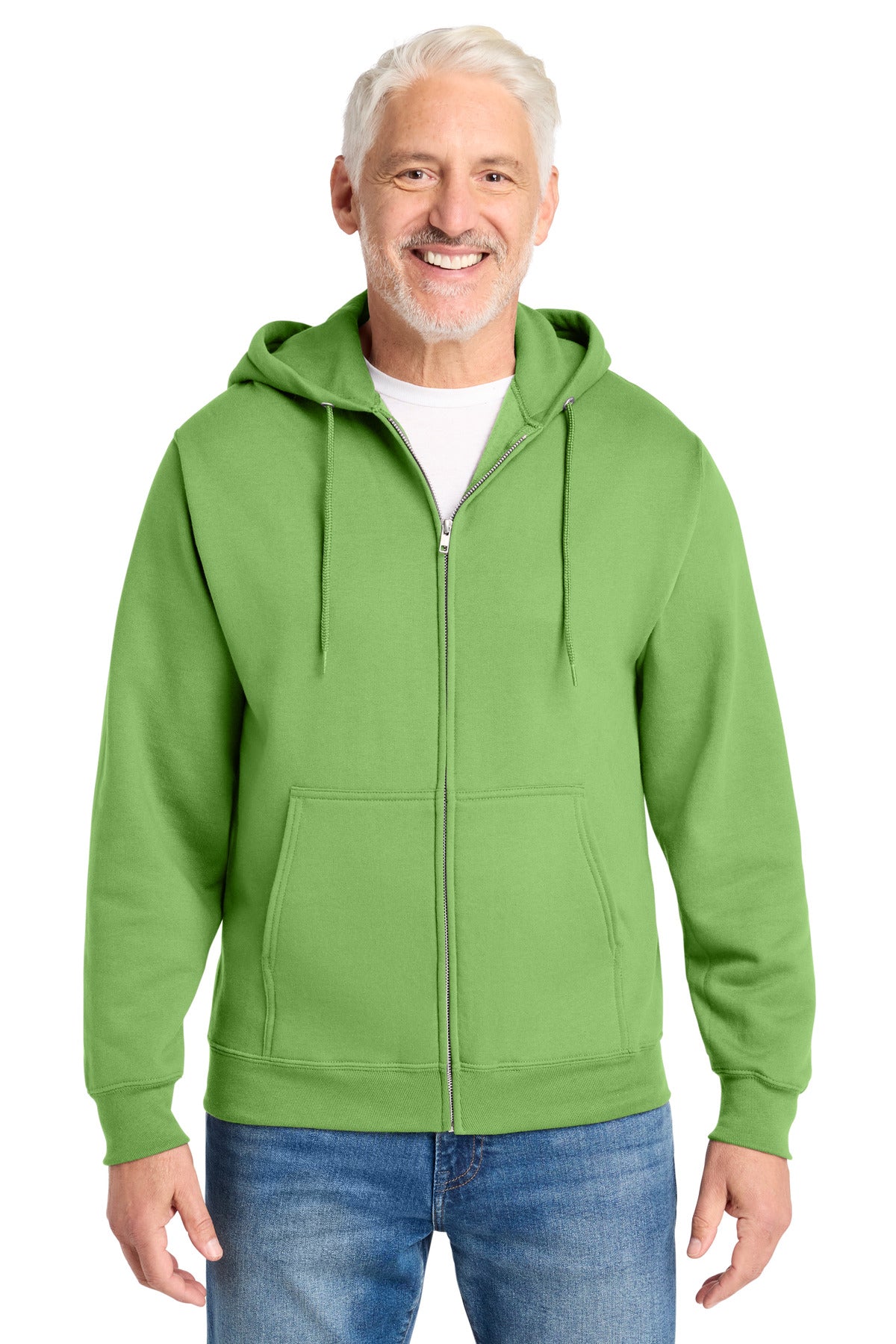Custom Embroidered Port & Co Sweatshirts in Lime
