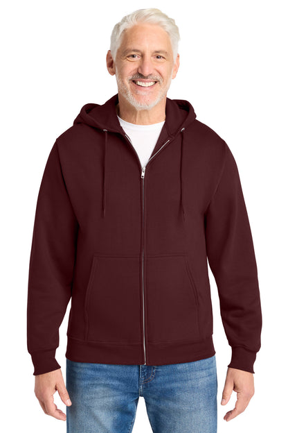 Custom Embroidered Port & Co Sweatshirts in Maroon