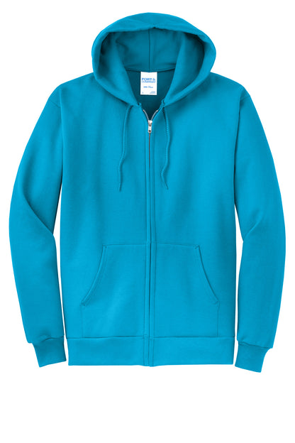 Custom Embroidered Port & Co Sweatshirts in Neon Blue