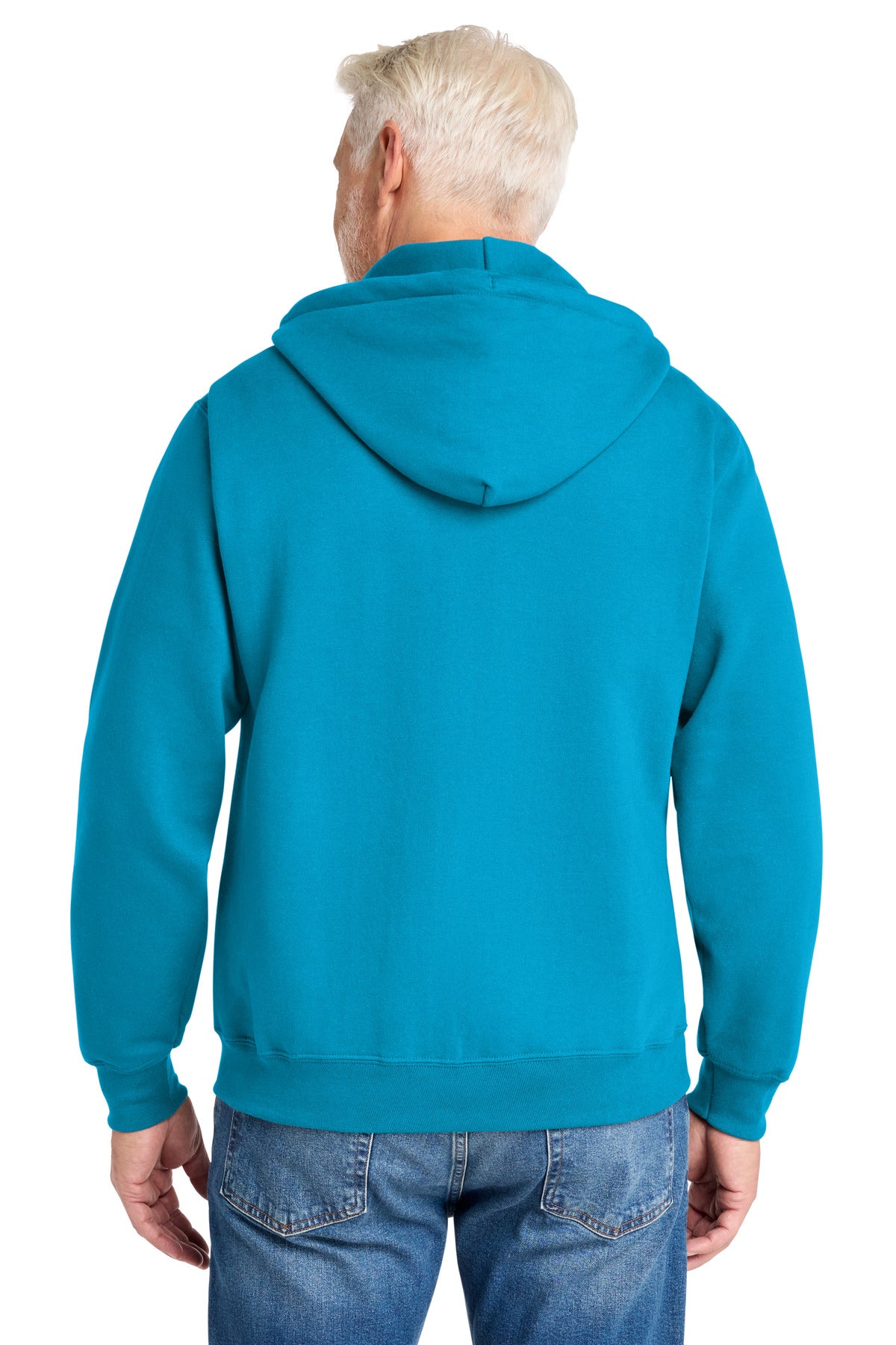 Custom Embroidered Port & Co Sweatshirts in Neon Blue
