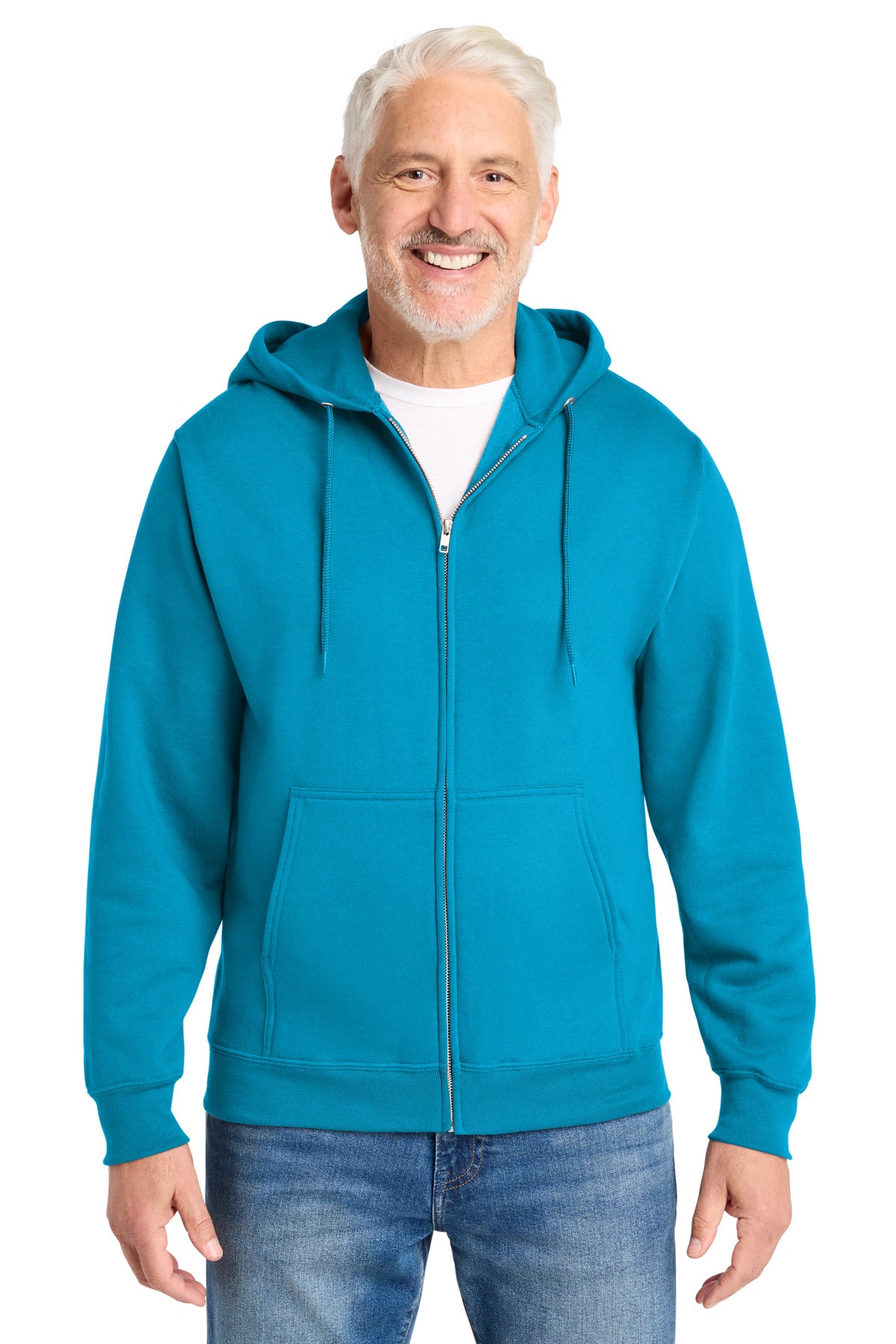 Custom Embroidered Port & Co Sweatshirts in Neon Blue