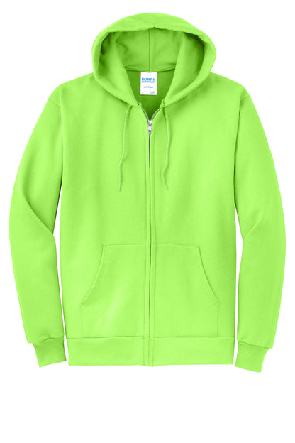 Custom Embroidered Port & Co Sweatshirts in Neon Green