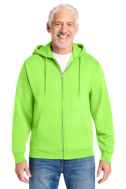 Custom Embroidered Port & Co Sweatshirts in Neon Green
