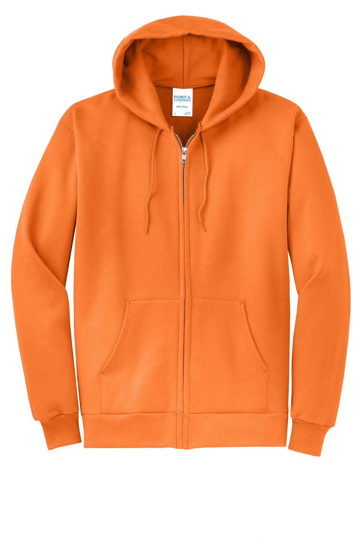 Custom Embroidered Port & Co Sweatshirts in Neon Orange