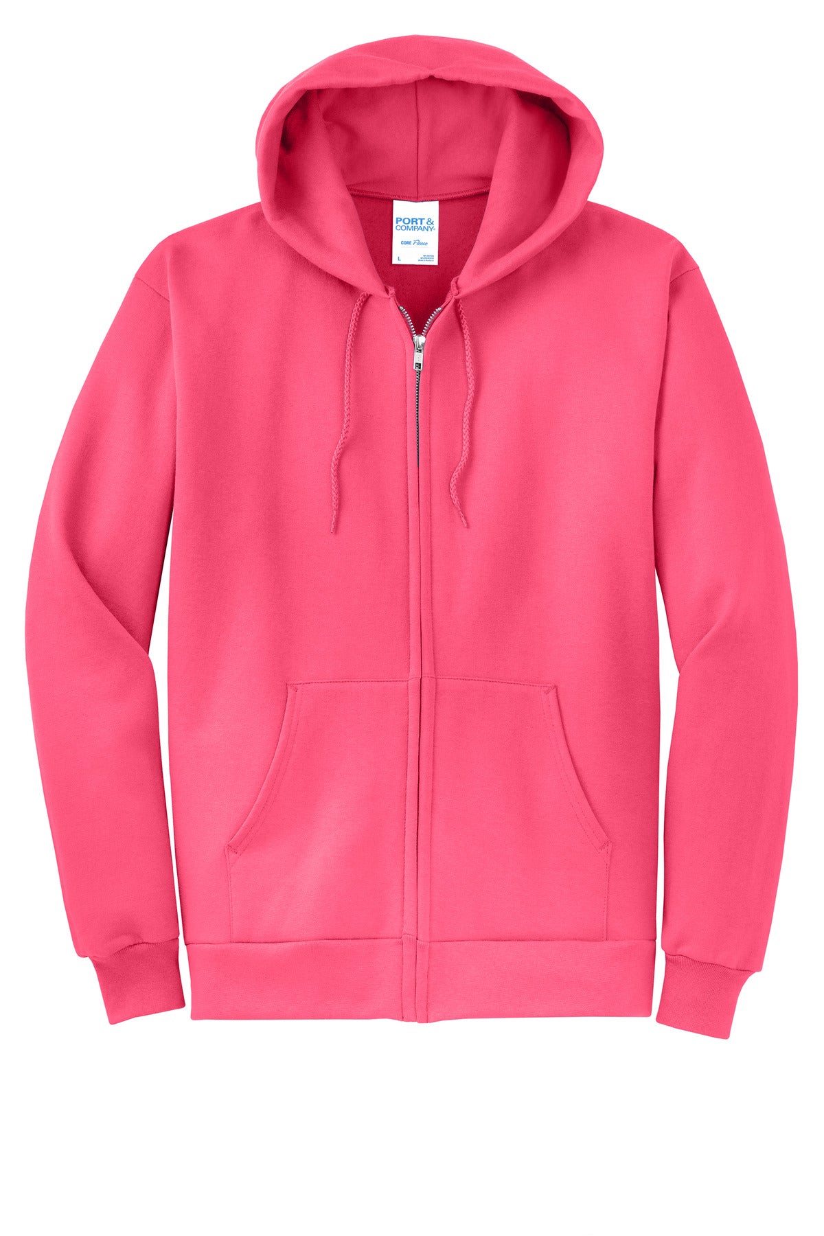 Custom Embroidered Port & Co Sweatshirts in Neon Pink