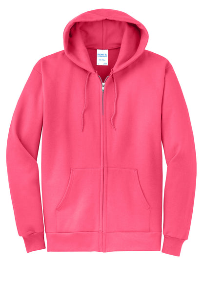 Custom Embroidered Port & Co Sweatshirts in Neon Pink