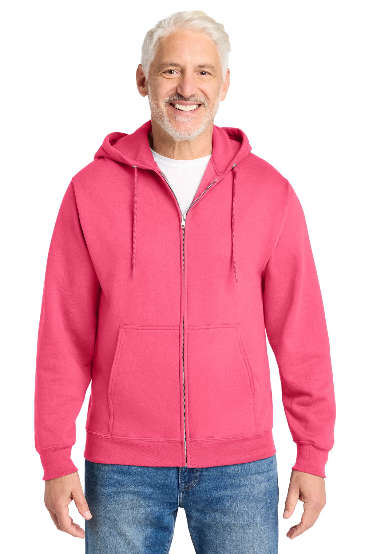 Custom Embroidered Port & Co Sweatshirts in Neon Pink