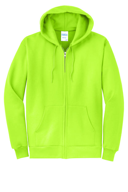Custom Embroidered Port & Co Sweatshirts in Neon Yellow