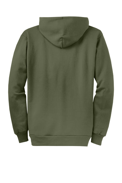 Custom Embroidered Port & Co Sweatshirts in Olive Drab Green